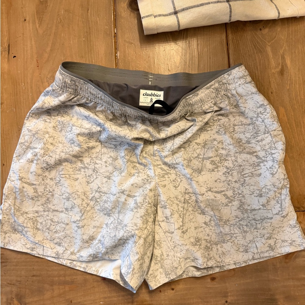 Chubbies Gray Ultimate Training Shorts Hidden Lining